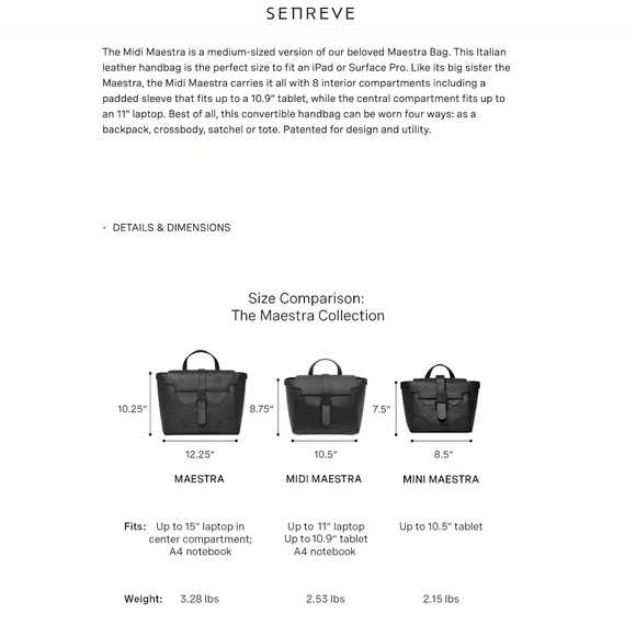 Senreve Mini Maestra in / Dragon / Forest / Gold - Picture 12 of 14